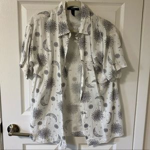 F21 white button down